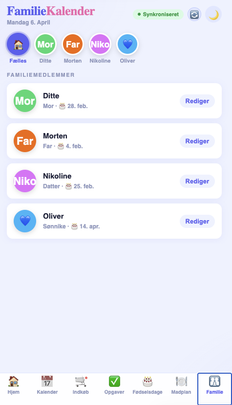 Familiemedlemmer