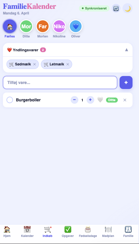 Indkøbsliste